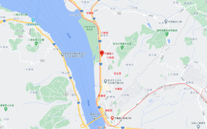 竹圍地區-google map